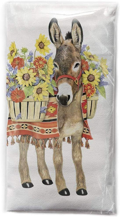 Donkey Sunflower Bagged Towel