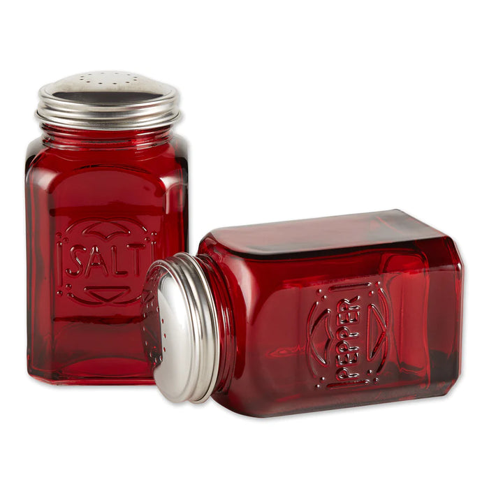Retro Salt and Pepper Shakers Red