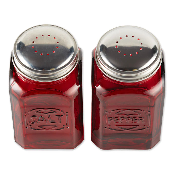 Retro Salt and Pepper Shakers Red