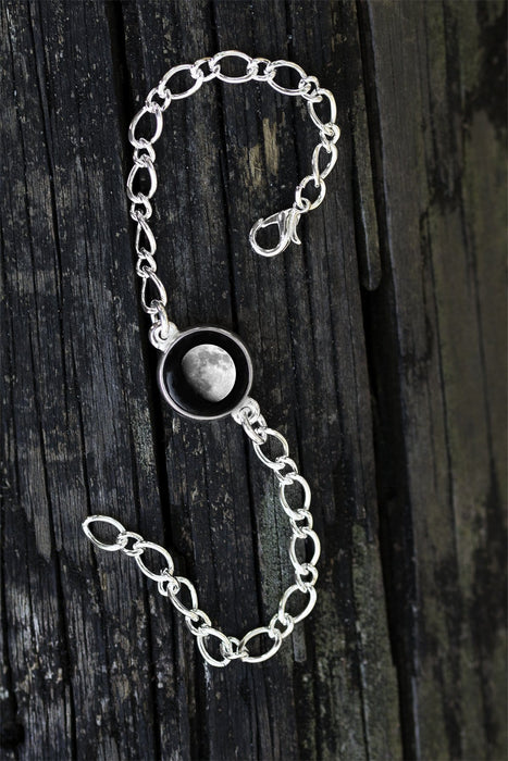 Moonglow Silver Link Bracelet 7A