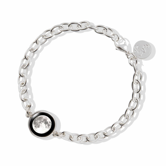 Moonglow Silver Link Bracelet 7A
