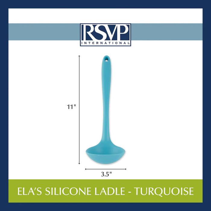 Turquoise Silicone Ladle