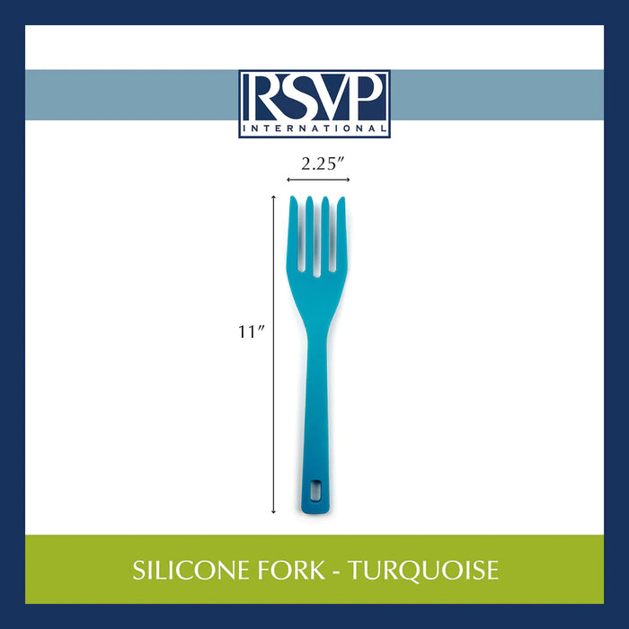 Silicone Fork Turquoise