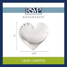 Stainless Heart Herb Stripper