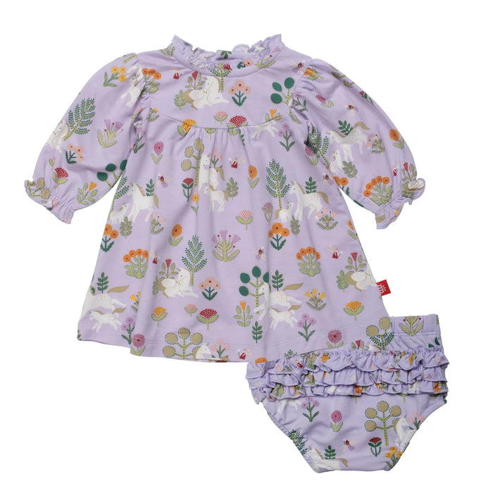 Folk Magic Ruffle Dress 9-12M