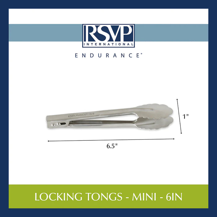6" Stainless Locking Tongs