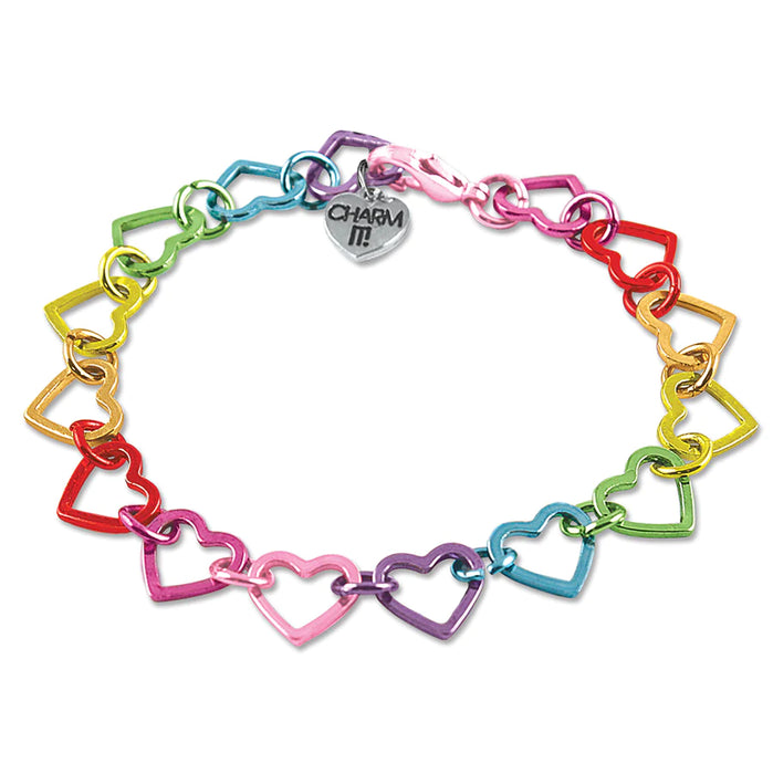 Charm It Rainbow Heart Bracelet