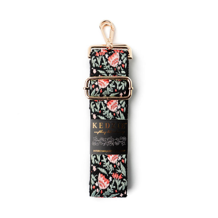 Rosewood Embroidered Interchangeable Bag Strap