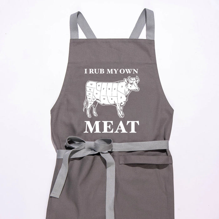 Rub My Own Meat Grey Apron