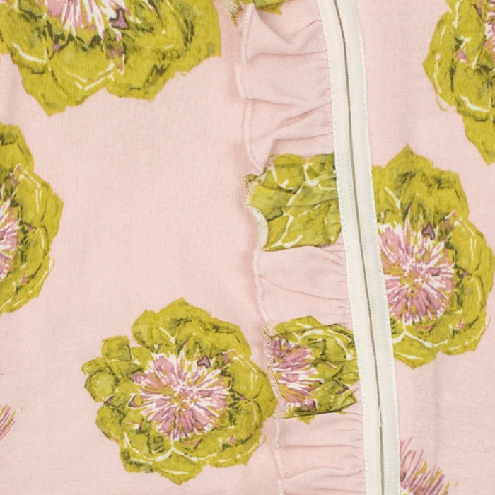 Ruffle Footed Romper Artichoke 3-6 mos