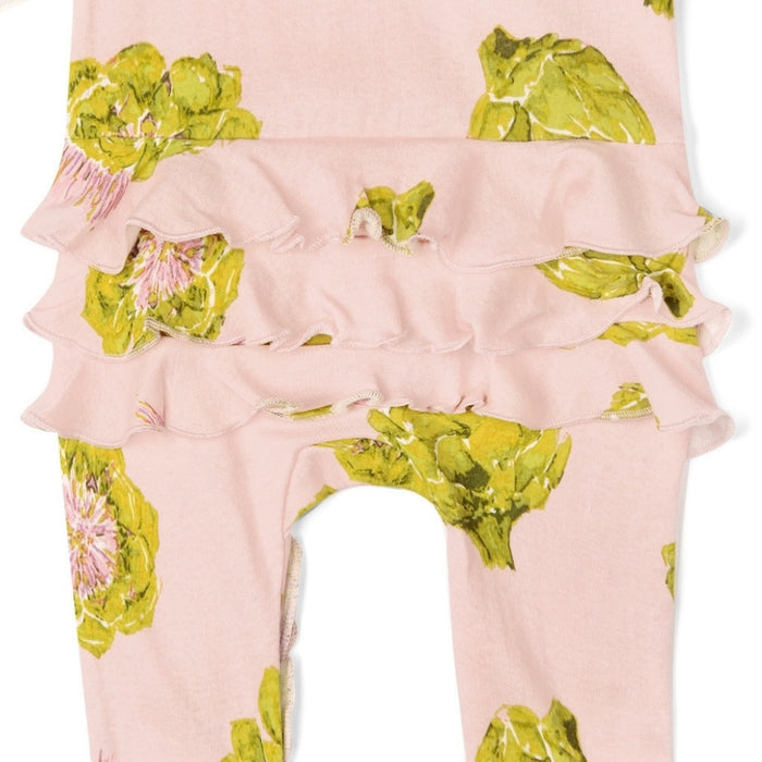 Ruffle Footed Romper Artichoke 3-6 mos