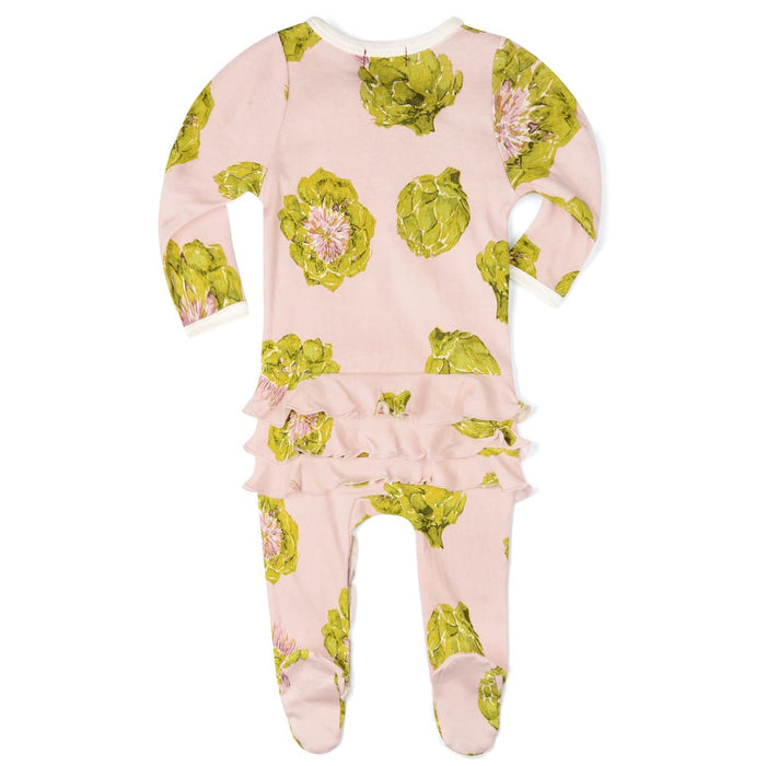Ruffle Footed Romper Artichoke 3-6 mos