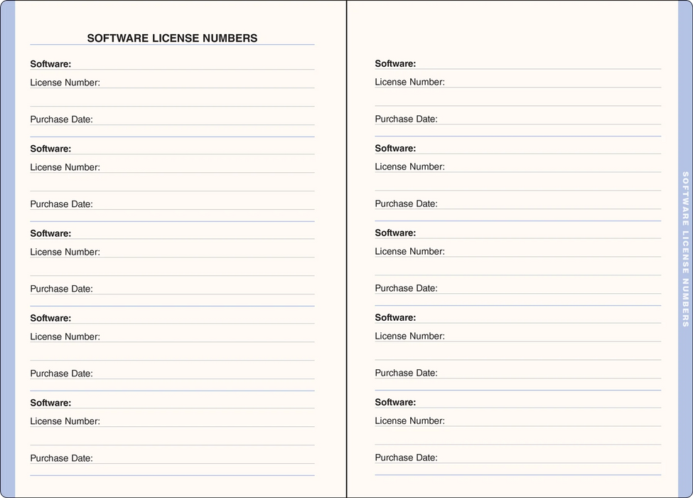 Internet Address & Password Logbook