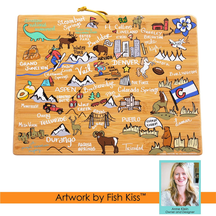 Colorado Fish Kiss Cutting Board