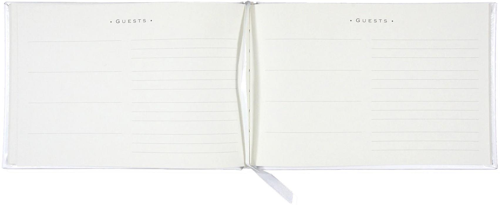 White Leather Guest Book