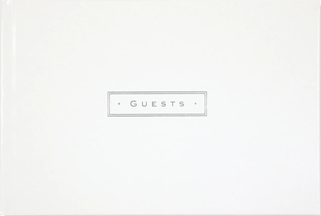 White Leather Guest Book