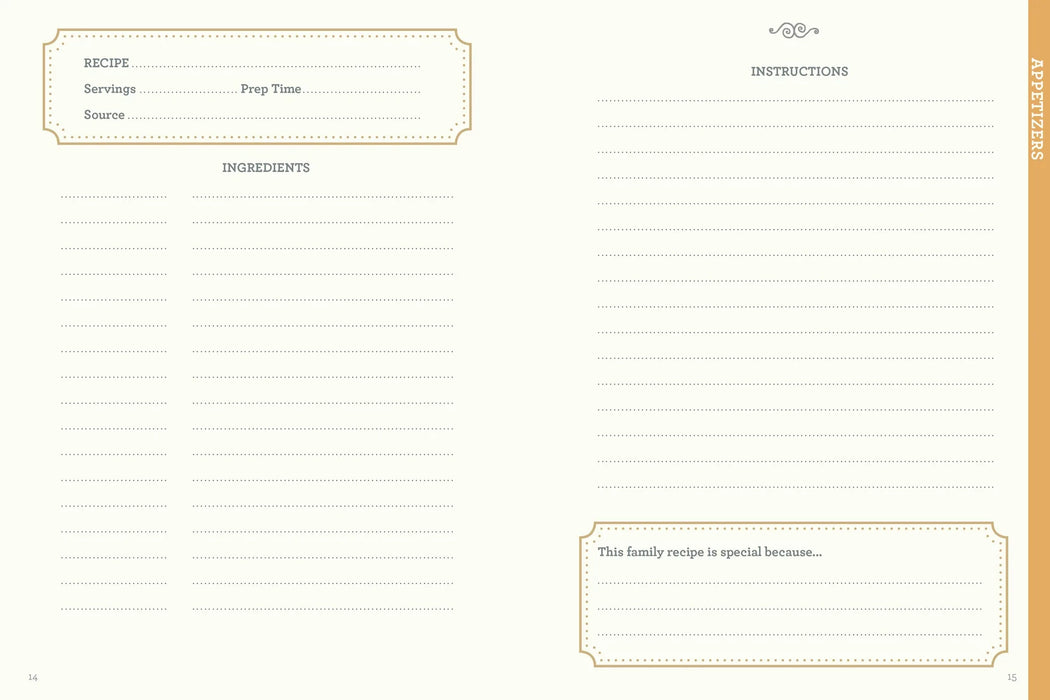 Our Family Recipes Journal
