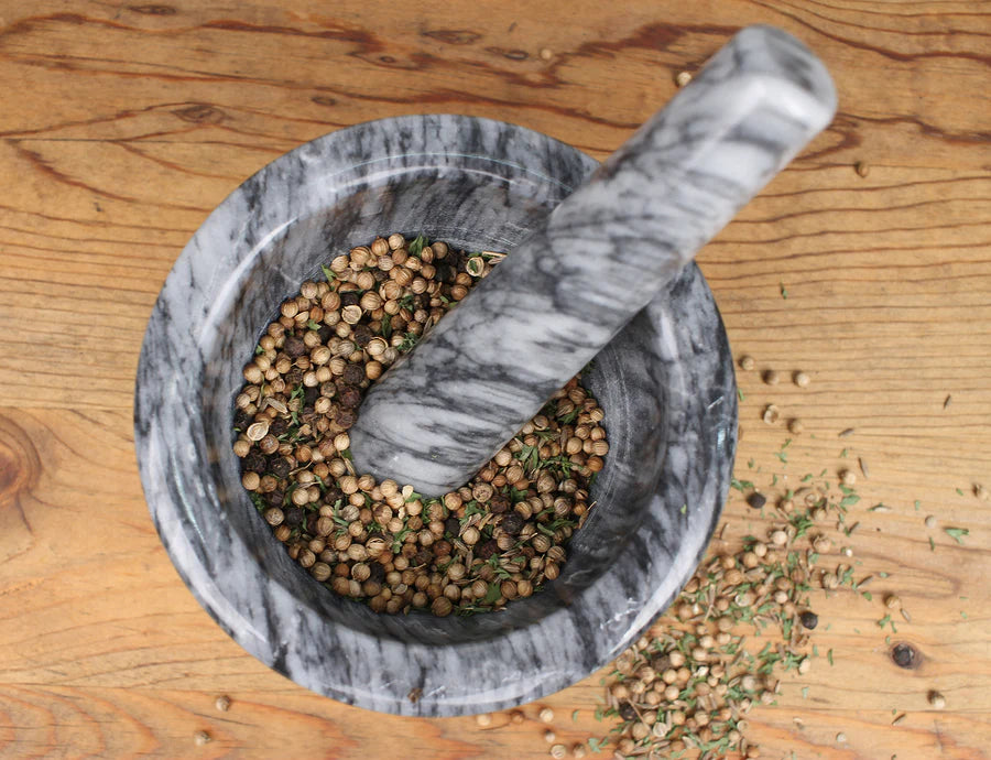 Grey Marble Mortar & Pestle