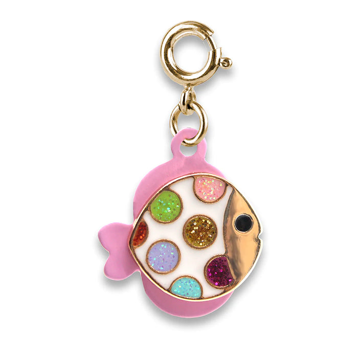 Gold Glitter Tropical Fish Charm