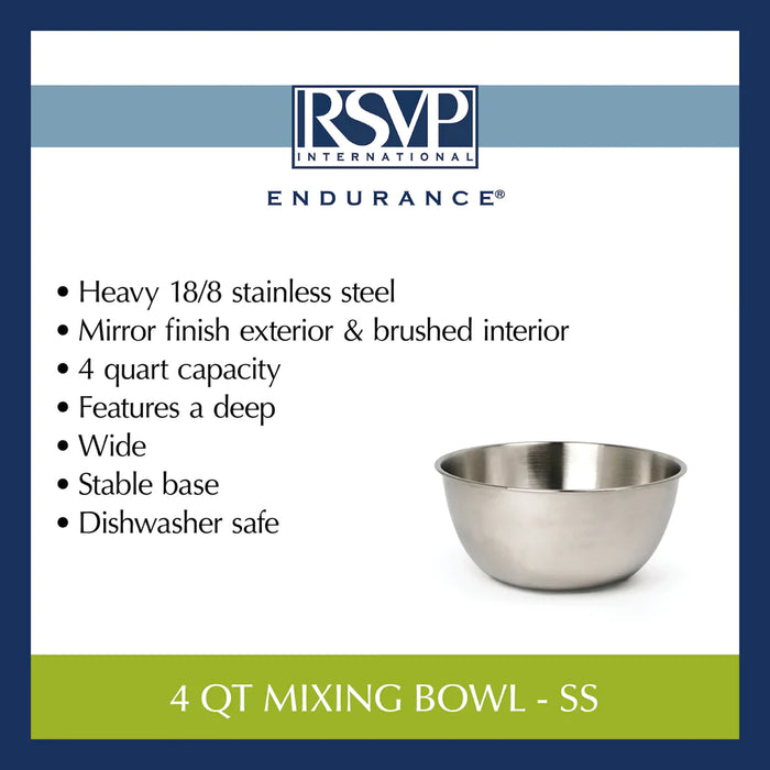 4 Qt Stainless Steel Bowl