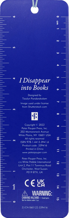 I Disappear Into Books Bookmark