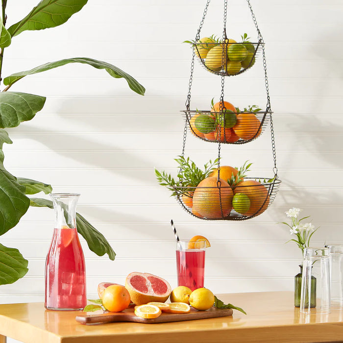 Bronze Woven Hanging Basket