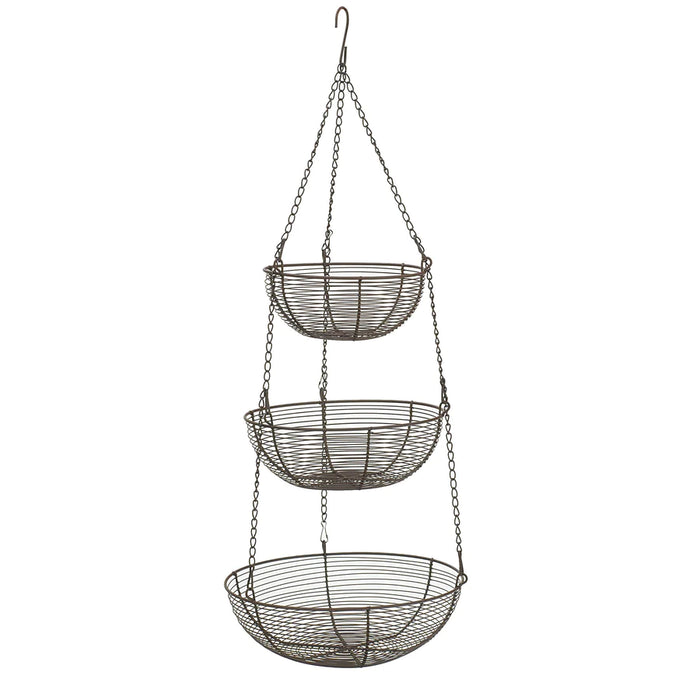Bronze Woven Hanging Basket