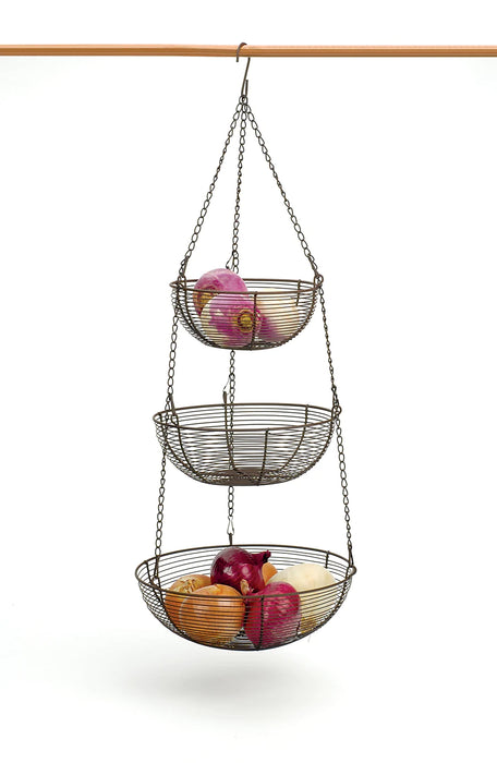 Bronze Woven Hanging Basket