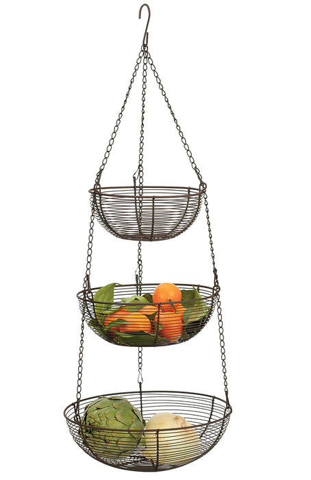 Bronze Woven Hanging Basket