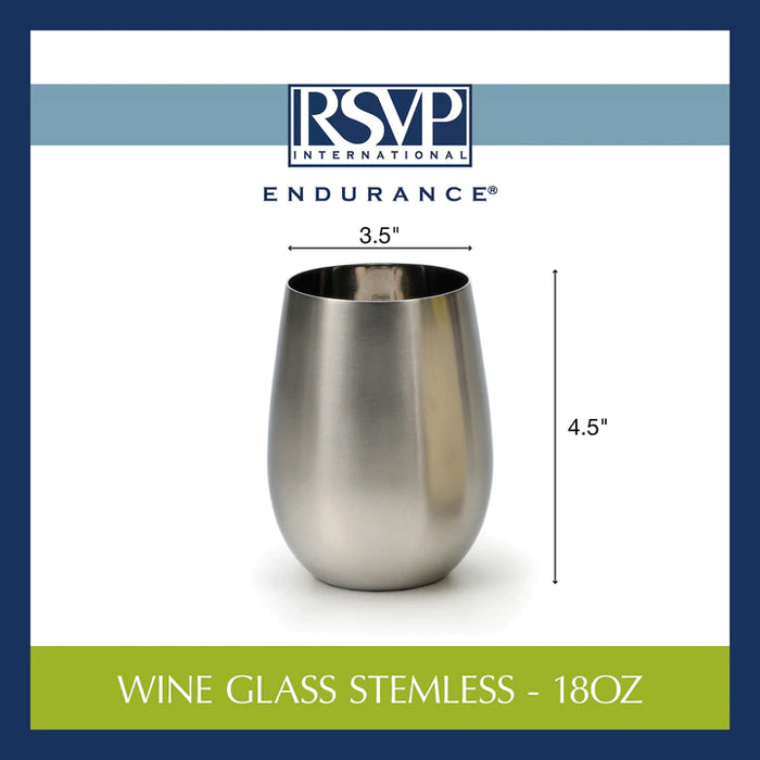 Stemless Stainless Steel Wine Glass