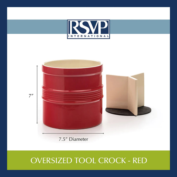 Red Oversized Crock