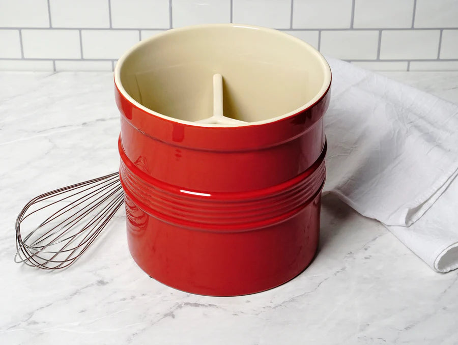 Red Oversized Crock