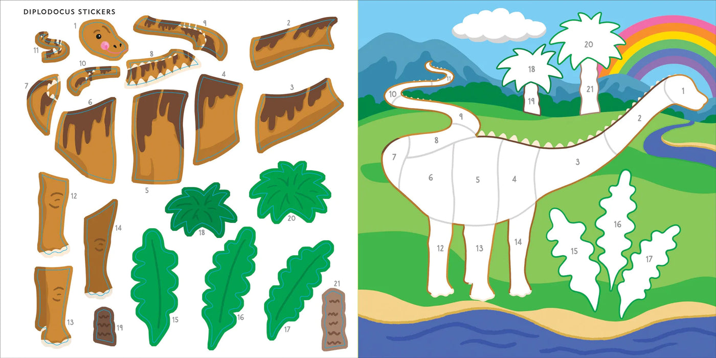 Color By Sticker Dinosaurs