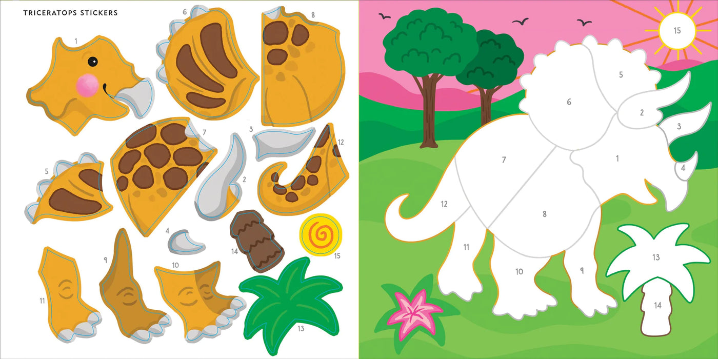 Color By Sticker Dinosaurs