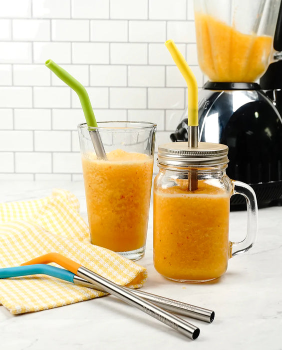 Silicone Tip Straws Set of 4