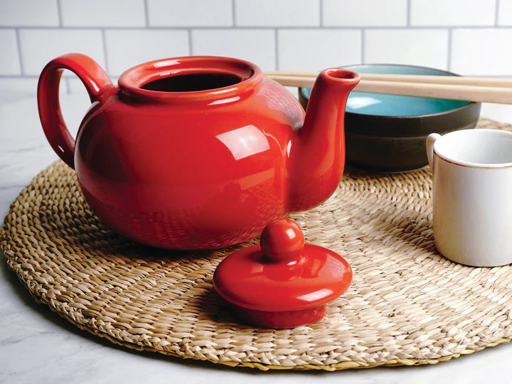 Stoneware Teapot Red