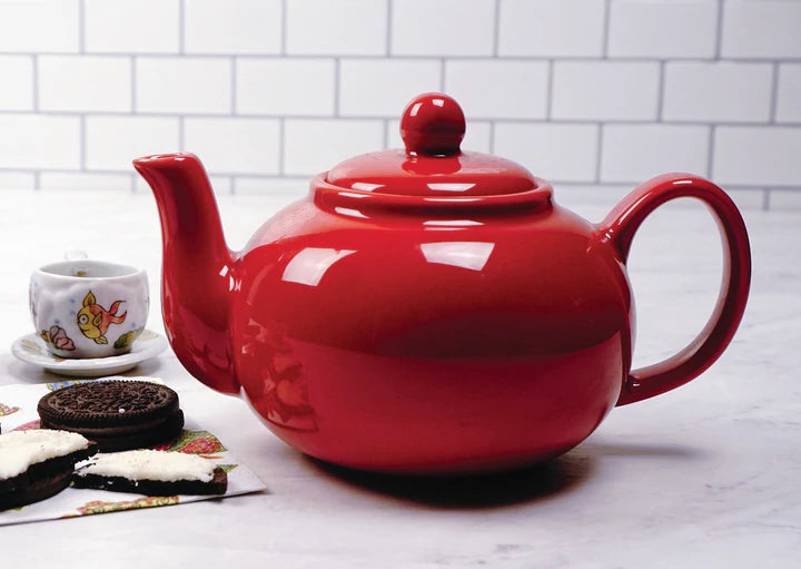 Stoneware Teapot Red