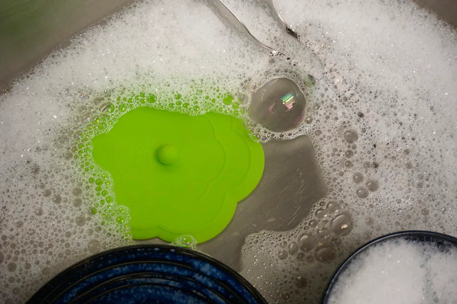 Silicone Drain Stopper Green Flower