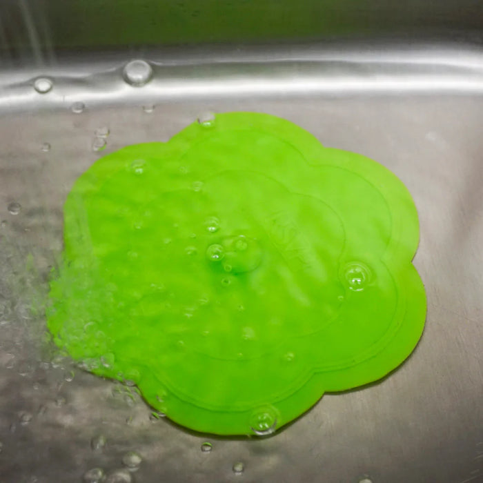 Silicone Drain Stopper Green Flower