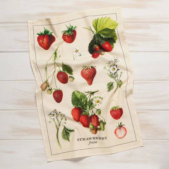 Vintage Strawberry Dishtowel