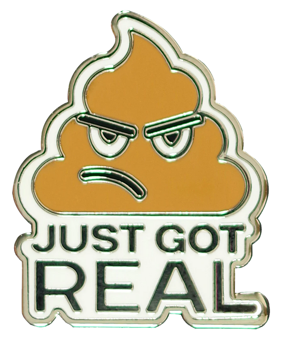 Shit Just Got Real Enamel Pin