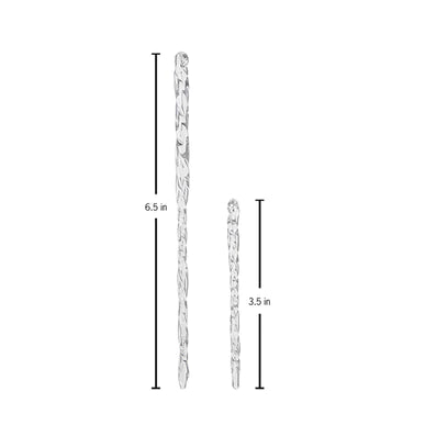 Clear Glass Icicles set of 24