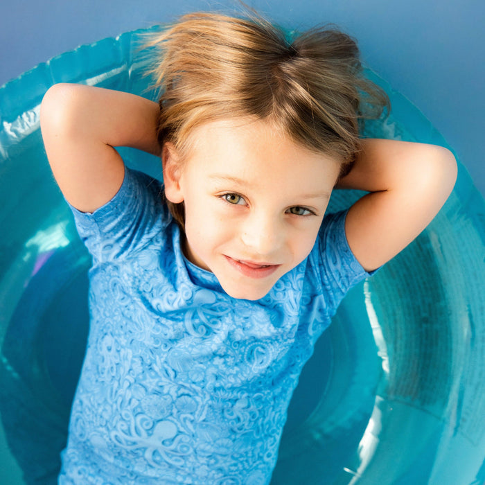 Seas The Day Blue Short PJ Set 2T