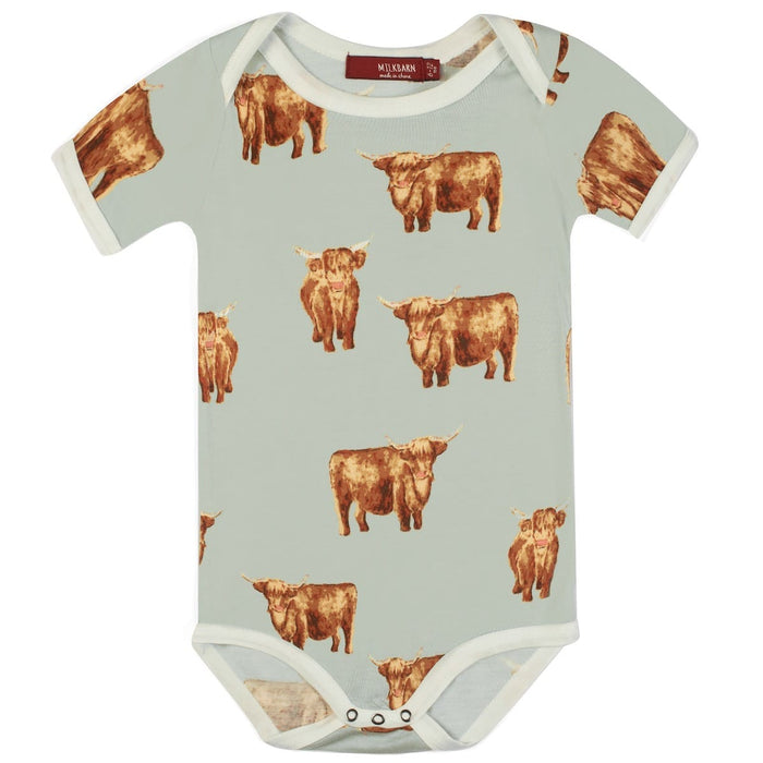 Bamboo Onsie Highland Cow 3-6mos