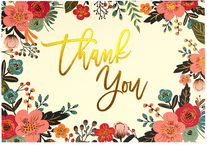Floral Frame Thank You Cards