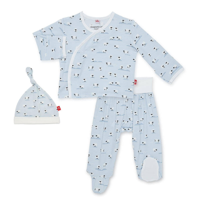 Baa Baa Baby Blue Kimono Set 0-3mos