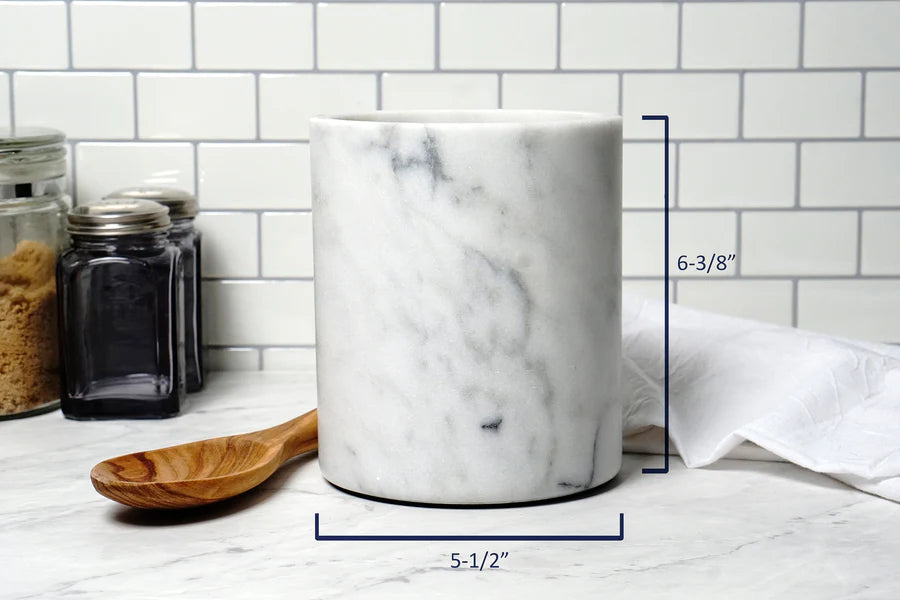 Wine Cooler/Utensil Crock White Marble
