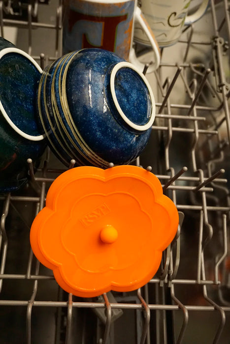 Silicone Drain Stopper Orange Flower