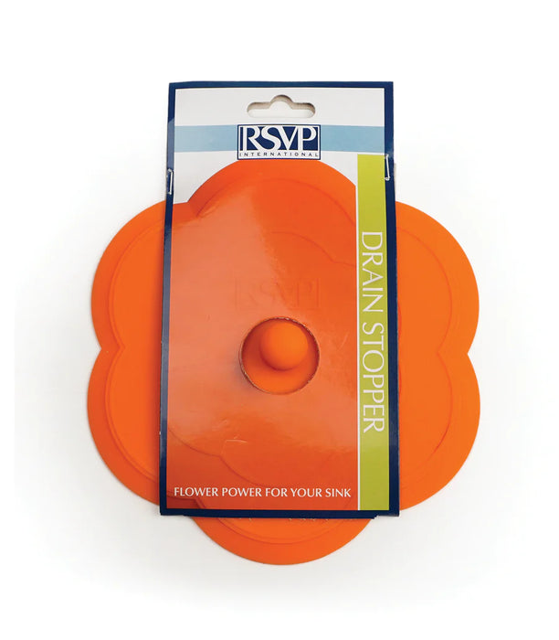 Silicone Drain Stopper Orange Flower