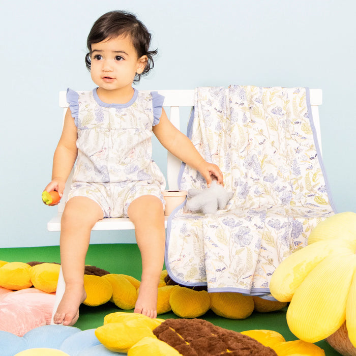 Blue Blossom Ruffle Romper 18-24m